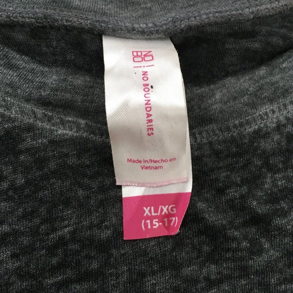 No Boundaries Tank Top Owl Size XL 15/17 Black White Beach Workout Split Back - Picture 5 of 7